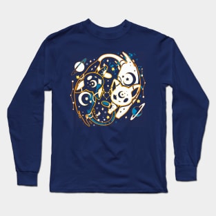 Kitten Moon Stars Long Sleeve T-Shirt